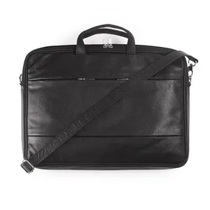 Classic Men’s Black Leather Laptop Bag Premium Executive Business <b>Briefcase</b> with Large Capacity & Professional Office Design - Product Image 5