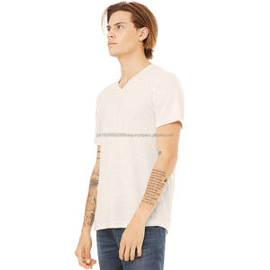 Camiseta unisex de manga corta con cuello en V, camisetas para hombre, azul marino - Product Image 5