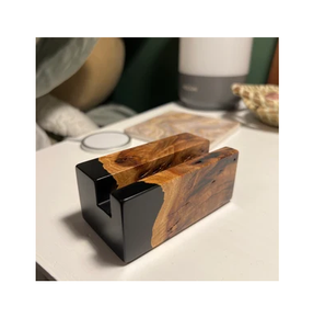 Best Designer Wood Business <b>Card</b> Holder Handcrafted Wood Resin Business <b>Card</b> Holder Customized Shape Clipboard - Product Image 1