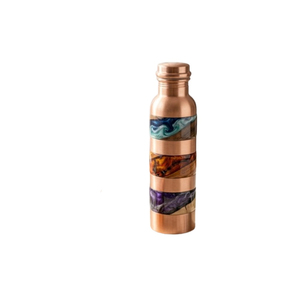 Botella de agua artesanal 100% de cobre puro con diseño martillado premium para beneficios ayurvédicos para la salud, a prueba de fugas y sin uniones. - Product Image 5