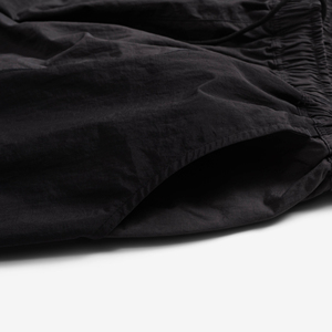 Pantalon Homme Noir à Panneaux, Taille Élastique, Léger en Polyester, Coupe Droite, Tissu Respirant, Idéal pour l'Été Décontracté - Product Image 4