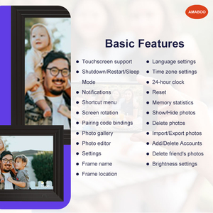 Tùy chỉnh 10.1inch cảm ứng Bảng điều chỉnh Wi-Fi 1080P 32GB Max của quà tặng hình ảnh kỹ thuật số/hình ảnh video Motion Frame với phần mềm miễn phí uhale - Product Image 5