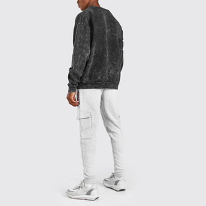 Sudaderas de hombre de corte holgado con lavado ácido, hombros caídos, estilo vintage, de algodón suave y tejido de alto gramaje - Product Image 6