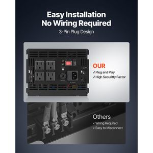 Sistema de Bomba Sumergible de 3000W con Cambio Automático y Batería de Respaldo, Inversor Solar de Onda Sinusoidal Pura para Funcionamiento Continuo - Product Image 4