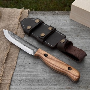 Bushcraft <b>Knife</b>, Hand Forged 52100 Carbon Steel, Survival Tool, Wood <b>Carving</b> <b>Knife</b> with Leather Sheath | Perfect gift - Product Image 1