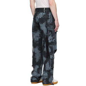 Men Elastic Waist Drawstring Casual <b>Joggers</b> Blue <b>White</b> Pattern Summer Wear Mens Tie Dye Trousers Tie Dye Fleece Sweatpants - Product Image 2