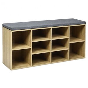 Panca porta scarpe imbottita a 10 scomparti per ingresso, scarpiera pratica per uso domestico - Product Image 6