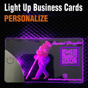 Luz LED Acrílica Transparente Personalizada con Logotipo, Impresión de Tarjetas Magnéticas, Impresión UV, Laminación de Película, Modelo MSFBC010 - Product Image 1