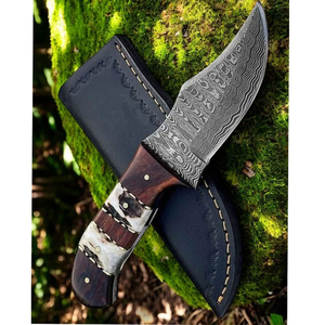 มีดสกินเนอร์ดามัสกัสทำมือ มีดสกินเนอร์ดามัสกัสแบบสั่งทำพิเศษ ตีขึ้นรูปด้วยมือ มีดล่าสัตว์เหล็กดามัสกัส - Product Image 3