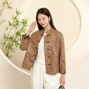 Nueva Chaqueta Casual de Moda para Mujer, al por Mayor, de PU Sólido Transpirable, con Frente Tejido, Ajuste Regular Suave, Logotipo Personalizado, para Otoño, Ropa de Calle y Exterior - Product Image 1
