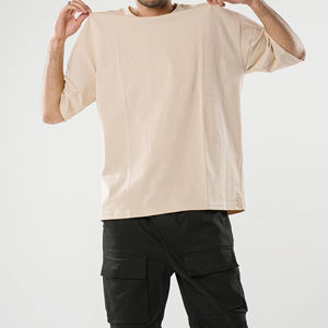 Camisetas personalizadas de alta calidad, antiencogimiento, 100% algodón, corte regular, estilo urbano para hombre, venta al por mayor, camisetas personalizadas para hombre, OEM. - Product Image 2