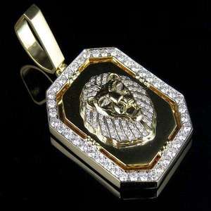 Pendentif Tête de Lion Iced Out de Qualité Supérieure, Finition Or, Moissanite, Bijoux Hip Hop pour Style Urbain, Prix Direct Usine - Product Image 1