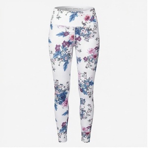 Leggings de yoga taille haute à imprimé floral North Approach, extensibles dans quatre directions, en Spandex et Polyester, pour femme - Product Image 1