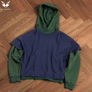 Double Layered Sleeve Hoodie Winter <b>Thick</b> <b>Fleece</b> Pullover Casual Streetwear Warm Hooded Sweatshirt Unisex Top - Product Image 6