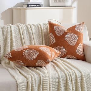 FUTEI Set di 2 Copricuscini 18x18 Pollici con Motivo Zucche Autunnali, Morbidi in Finto Cashmere per Decorazioni Autunnali e del Ringraziamento - Product Image 1