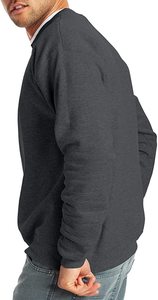 <b>Men's</b> <b>Red</b> Crewneck <b>Sweatshirt</b> Regular Fit Solid Color Knitted Cotton Pullover Casual Autumn Wear - Product Image 6