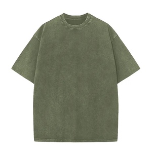 Streetwear personnalisé 100% coton surdimensionné acide Vintage lavé noir T-Shirts nouveau Design Logo avant grande taille respirant - Product Image 3