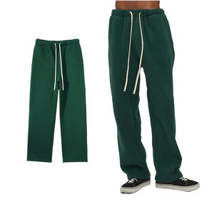 Pantalon de jogging ample pour homme, 350g, coupe décontractée, taille mi-haute, style streetwear, devant plat, grandes tailles, vente en gros - Product Image 3