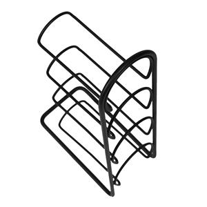 Porte-bouteilles à vin en métal noir industriel moderne en forme d'étoile, support à vin géométrique en fil métallique en forme d'étoile - Product Image 3