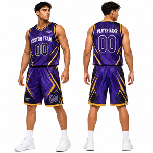 Uniforme de Baloncesto para Hombre, Conjunto de Camiseta y Pantalones Cortos Personalizados para Equipo, Fabricante, Proveedor, Exportador, OEM - Product Image 2