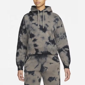 Customized Custom Logo Women's Tie Dye <b>Tracksuit</b> Good Quality Sublimation Kangaroo Pocket <b>Tracksuit</b> For Women - Product Image 2