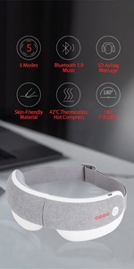 เครื่องนวดตาพร้อมการบำบัดด้วยอินฟราเรด แบตเตอรี่ลิเธียมแบบชาร์จ USB 1000mAh สำหรับบรรเทาอาการปวดตาและช่วยในการนอนหลับ - Product Image 6