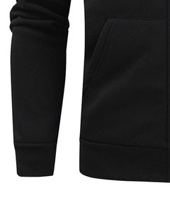 Mens Woven Polyester Cotton Hoodies Sherpa Lined Solid Winter Sweatshirt Jacket with Hood Digital Printed Polyester Cotton <b>Blend</b> - Product Image 6