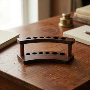 Wooden Pen Holder Desk Organizer Minimalist Design Multiple Slot Capacity Office Supplies Back To School Decor - Product Image 3