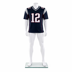 Maillot de football américain personnalisé imprimé Hip Hop Sport à manches courtes en maille respirante 100% polyester, maillot de sport vintage - Product Image 3