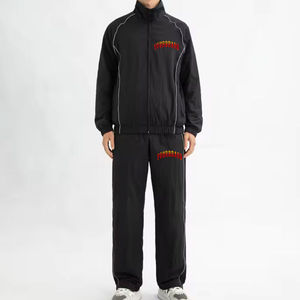 Unisex Polyester/<b>Nylon</b> Autumn Adults Casual Track Suit Windproof Lightweight Solid Anti-Bacterial Quick Dry Half-Zip <b>Jogger</b> Gym - Product Image 4