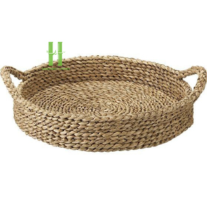 ถาด/ตะกร้า/ชามใส่ของอเนกประสงค์ ทำจากผักตบชวา ดีไซน์โบโฮรักษ์โลก ปรับแต่งได้ ขายดี ผลิตในเวียดนาม - Product Image 1