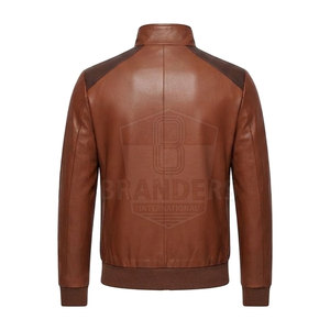 Ensemble deux pièces en cuir 2026 avec veste zippée intégrale et pantalon assorti pour homme – Style streetwear quotidien - Product Image 4