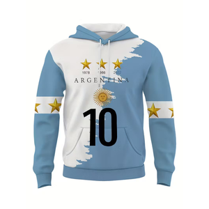 Calzado Deportivo Casual para Hombre, Impresión 3D, Nuevo, Moderno, con Diseño de 3 Estrellas 10 Sudaderas con Capucha Argentina Messi al por Mayor - Product Image 1