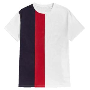 T-shirt d'été musclé à manches courtes et col rond avec logo personnalisé pour hommes T-shirt skinny à coupe ajustée OEM pour tout-petits en tricot à impression par sublimation - Product Image 1