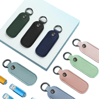 Estuche de Cuero Ecológico Personalizado de Fábrica para Memoria USB, Funda Protectora, Bolsa de Transporte, Llavero, Bolsa de Almacenamiento