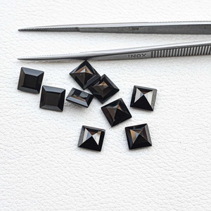 Piedra de Ónix Negro Natural AAA de 9 mm, Corte Cuadrado Facetado, Certificada, Venta al por Mayor, Piedra Preciosa Suelta para Joyería de Lujo, Directamente del Proveedor - Product Image 2