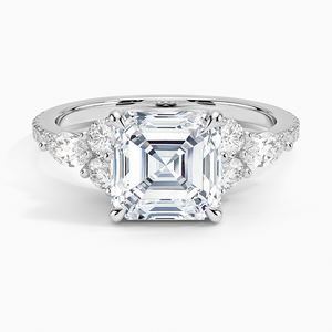 Anillo BOJ 0131 con Corte Asscher, Plata 925, Anillo Solitario de Lujo con Engaste de Garras Marquise, Diamante de 2ct, Color D, VVS1, Moissanita, Certificado GRA, en Oferta - Product Image 1