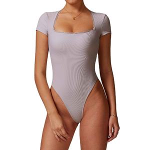 ชุดบอดี้สูทแบบเต็มตัวรัดรูปทรงสกินนี่ คอเหลี่ยม ระบายอากาศได้ดี น้ำหนักเบา สำหรับผู้หญิง ขายส่ง - Product Image 4