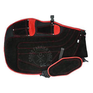 Delantal de Herrador Protector Largo Estilo Chap, Tejido de Malla Transpirable, Soportes para Cuchillos, Imán para Clavos, Cinturón Ajustable, Hebilla de Acero Inoxidable - Product Image 1