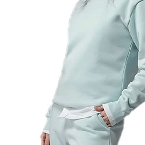 ชุดวอร์มผ้าฟลีซสำหรับผู้หญิงสไตล์นักศึกษาหญิง ฤดูหนาว แบบยืดได้ 2 ชิ้น ชุดลำลองใส่สบายๆ ขายส่ง รับผลิตตามแบบ OEM ออกแบบเองได้ - Product Image 5