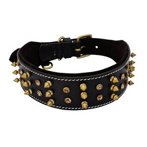 Collar de cuero occidental hecho a mano con calavera para perro, collares para mascotas hechos a mano al por mayor - Product Image 3