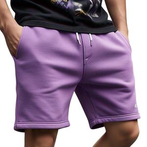 กางเกงขาสั้นผ้าคอตตอนแนวสตรีทสำหรับผู้ชายกางเกงขาสั้นผ้าเฟรนช์เกอร์สำหรับฝึกซ้อม100% แบบสั่งทำ - Product Image 1