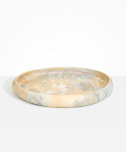 Nouvelle assiette à manger en résine réutilisable de luxe, vaisselle ronde à la main en marbre à texture tourbillon, couverts en résine époxy de qualité supérieure - Product Image 4