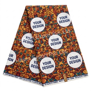 Tissu en coton sergé imprimé sur mesure motif wax africain du Nigeria, fabricant de textiles OEM ODM pour vêtements pour garçons, sacs et articles ménagers - Product Image 1