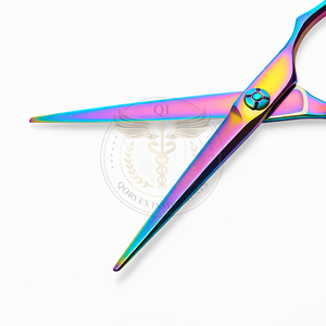 Ensemble professionnel de ciseaux de coiffure et d'éclaircissage pour cheveux arc-en-ciel, en acier inoxydable de haute qualité, kit de ciseaux de barbier pour salon avec étui en cuir - Product Image 5