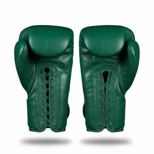 HAMSUB INDUSTRY <b>Green</b> <b>Leather</b> Boxing <b>Gloves</b> Lace-up Wrist Support Full Finger Lightweight Breathable Custom Made Packaging for - Product Image 6