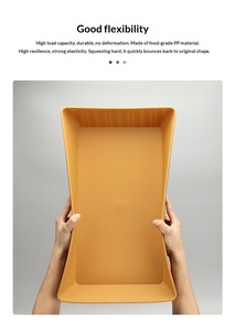 Plateau rectangulaire de style japonais pour pâtisserie, plateau en bois pour gâteaux, assiette à dîner, plateau à pain, plateau de présentation avec couvercle - Product Image 4