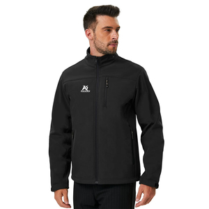 School Uniform Softshell Jacket with <b>Black</b> Colors Waterproof <b>Windbreaker</b> Fabric Warm Fleece Lining and Personalized School Logo - Product Image 4