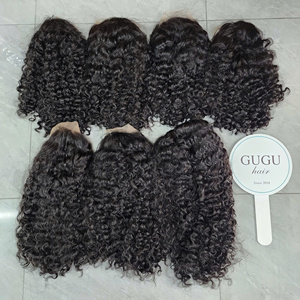 Peluca de Cabello Humano Vietnamita 100% Natural, Combo de Peluca Rizada Birmana con Doble Trama, Gorra Negra Transparente para Mujer - Product Image 3