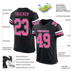 Maillot de football américain personnalisé pour homme, manches courtes, respirant, motif uni, sans couture, vêtements d'équipe sportive, 100% polyester - Product Image 2